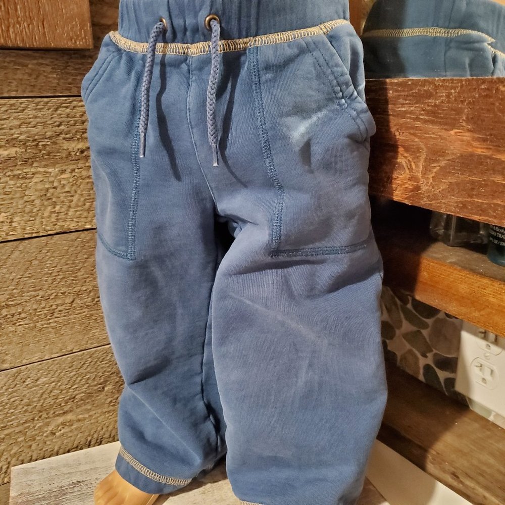 Janie and Jack Toddler Sweatpants 2T Blue Unisex Thick Cotton Joggers